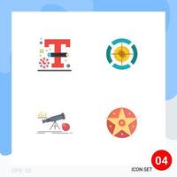 4 Creative Icons Modern Signs and Symbols of design finance design target market Editable Vector Design Elements