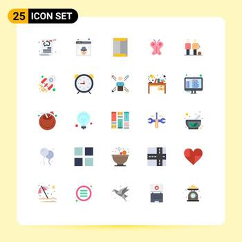 25 Thematic Vector Flat Colors and Editable Symbols of easter animal hacker box open Editable Vector Design Elements