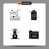 Set of Modern UI Icons Symbols Signs for accident power safety cell oil Editable Vector Design Elements