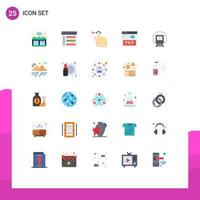 25 Creative Icons Modern Signs and Symbols of train program sidebar php swipe Editable Vector Design Elements