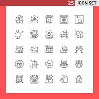 25 Line concept for Websites Mobile and Apps avatar add condensed camera interface Editable Vector Design Elements