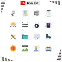 Universal Icon Symbols Group of 16 Modern Flat Colors of water fast equalizer timer deadline Editable Pack of Creative Vector Design Elements