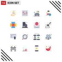 16 User Interface Flat Color Pack of modern Signs and Symbols of scholar avatar setting graduation sofa Editable Pack of Creative Vector Design Elements