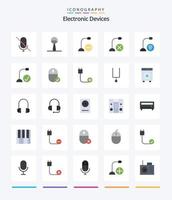 Creative Devices 25 Flat icon pack  Such As computers. hardware. gadget. gadget. connected vector