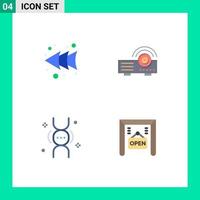 Stock Vector Icon Pack of 4 Line Signs and Symbols for arrow inheritance presentation service ecommerce Editable Vector Design Elements