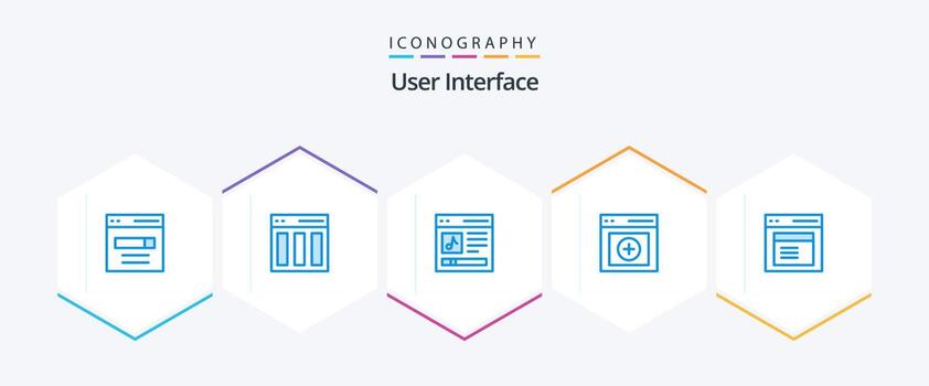 interfaz de usuario 25 paquete de iconos azules que incluye carga. comunicación. interfaz. usuario. interfaz vector