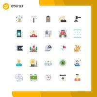 25 Flat Color concept for Websites Mobile and Apps person finance clipboard employee user Editable Vector Design Elements