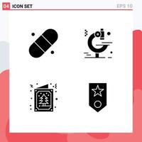 Universal Icon Symbols Group of Modern Solid Glyphs of medical invitation examination tree military Editable Vector Design Elements