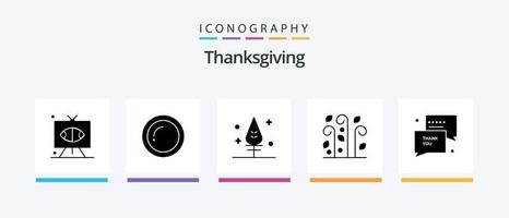 Thanks Giving Glyph 5 Icon Pack Including you. wind. giving. thanksgiving. blowing. Creative Icons Design vector