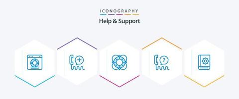 Help And Support 25 Blue icon pack including interface. customer. interface. support. lifeguard vector