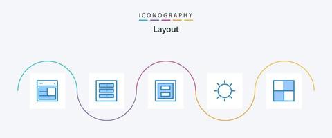 diseño azul 5 paquete de iconos que incluye diseño. diseño. ui dos. disposición vector