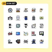 25 Creative Icons Modern Signs and Symbols of head process business cognitive document Editable Vector Design Elements