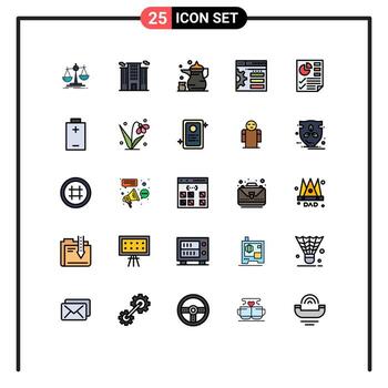 25 Creative Icons Modern Signs and Symbols of document web abrahamic setting religion Editable Vector Design Elements