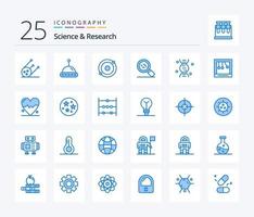 Science 25 Blue Color icon pack including newton. calm. structure. science. dna vector