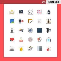 Universal Icon Symbols Group of 25 Modern Flat Colors of navigation location online gps spooky Editable Vector Design Elements