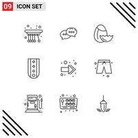 9 Thematic Vector Outlines and Editable Symbols of back striped egg rank insignia Editable Vector Design Elements