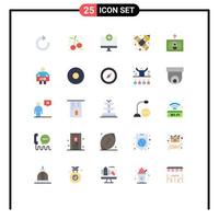 25 iconos creativos, signos y símbolos modernos de dispositivos financieros para desempleados, elementos de diseño de vectores editables por satélite en efectivo