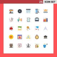 Set of 25 Modern UI Icons Symbols Signs for goggles search advertising mobile page Editable Vector Design Elements