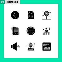 Universal Icon Symbols Group of 9 Modern Solid Glyphs of hierarchical structure soldier holiday military army Editable Vector Design Elements