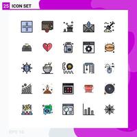 25 Creative Icons Modern Signs and Symbols of spade outline caddy email e Editable Vector Design Elements