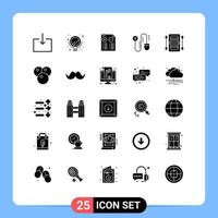 Set of 25 Modern UI Icons Symbols Signs for kayak boat plus athletics marketing Editable Vector Design Elements