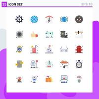 conjunto de 25 iconos de interfaz de usuario modernos signos de símbolos para cpu stud enrgy coser elementos de diseño vectorial editables de Internet vector