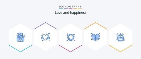 Love 25 Blue icon pack including perfume. fragrance. engagement. heart. heal vector