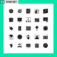 25 Creative Icons Modern Signs and Symbols of position win bookmark team report Editable Vector Design Elements