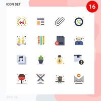 16 Creative Icons Modern Signs and Symbols of investment budget clip telephone public Editable Pack of Creative Vector Design Elements