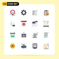 16 Creative Icons Modern Signs and Symbols of file clipboard online archive education Editable Pack of Creative Vector Design Elements