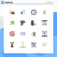 Universal Icon Symbols Group of 16 Modern Flat Colors of server setting internet gear timer Editable Pack of Creative Vector Design Elements