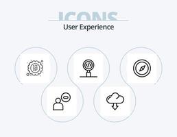 User Experience Line Icon Pack 5 Icon Design. aim. man. been. user. avatar vector