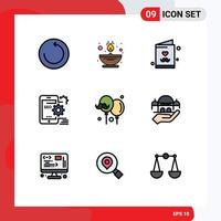 9 Creative Icons Modern Signs and Symbols of dad configuration father setting mobile Editable Vector Design Elements