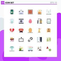 Flat Color Pack of 25 Universal Symbols of health funding creative donation grid Editable Vector Design Elements