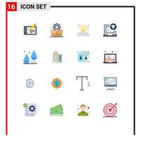 Universal Icon Symbols Group of 16 Modern Flat Colors of code app setting smoke garbage Editable Pack of Creative Vector Design Elements