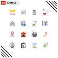 Flat Color Pack of 16 Universal Symbols of christmas spa notepad potion element Editable Pack of Creative Vector Design Elements