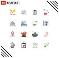 Flat Color Pack of 16 Universal Symbols of christmas spa notepad potion element Editable Pack of Creative Vector Design Elements