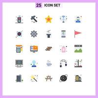 Modern Set of 25 Flat Colors and symbols such as webcam cam star smart iot Editable Vector Design Elements