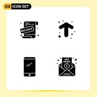 Stock Vector Icon Pack of Line Signs and Symbols for big sale smart phone sale promotion up android Editable Vector Design Elements