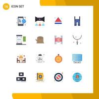 16 User Interface Flat Color Pack of modern Signs and Symbols of code pants arrow clothes baby Editable Pack of Creative Vector Design Elements