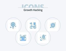 Hacking Blue Icon Pack 5 Icon Design. router. lost. privacy. internet. virus vector