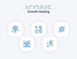 Hacking Blue Icon Pack 5 Icon Design. router. lost. privacy. internet. virus vector