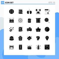 25 Creative Icons Modern Signs and Symbols of travel public anatomy park healthcare Editable Vector Design Elements