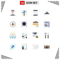 16 Creative Icons Modern Signs and Symbols of tool pencil tablet creative mountain Editable Pack of Creative Vector Design Elements