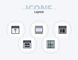Layout Line Filled Icon Pack 5 Icon Design. layout. bricks layout. illustration. ux. layout vector