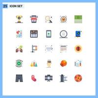 Modern Set of 25 Flat Colors and symbols such as ecommerce user shopping target focus Editable Vector Design Elements