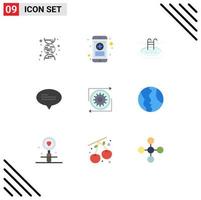 9 Universal Flat Colors Set for Web and Mobile Applications operation gear pool business conversation Editable Vector Design Elements