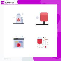 User Interface Pack of 4 Basic Flat Icons of beauty development lotion sport bag Editable Vector Design Elements