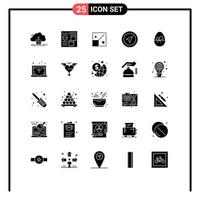 conjunto de 25 iconos de interfaz de usuario modernos signos de símbolos para el mapa pin desarrollar diseño de ubicación elementos de diseño vectorial editables vector