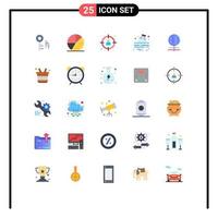 paquete de iconos vectoriales de stock de 25 signos y símbolos de línea para la gestión del agua en Internet objetivo de residuos elementos de diseño vectorial editables vector